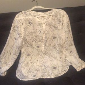 LOFT  Floral print blouse